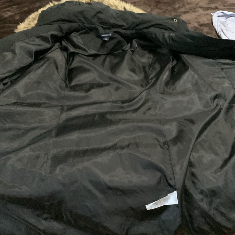 Long Lands End down women’s coat XL - Picture 5 of 9